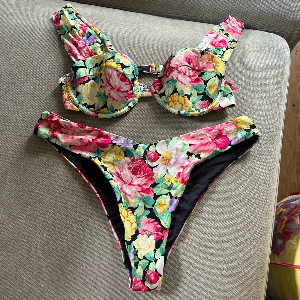 We Wore What Floral Bikini Set
